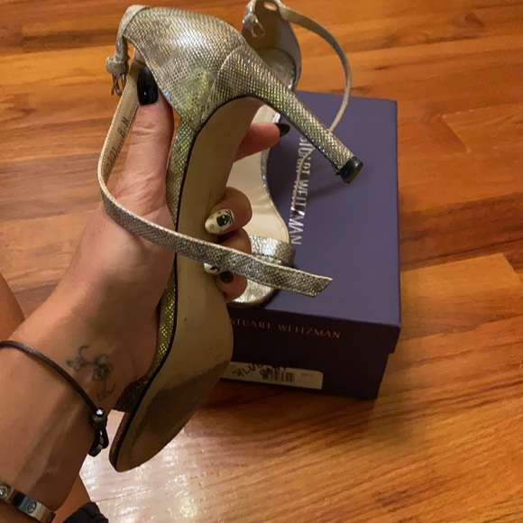 SW silver heeled strap sandals - Picture 4 of 6